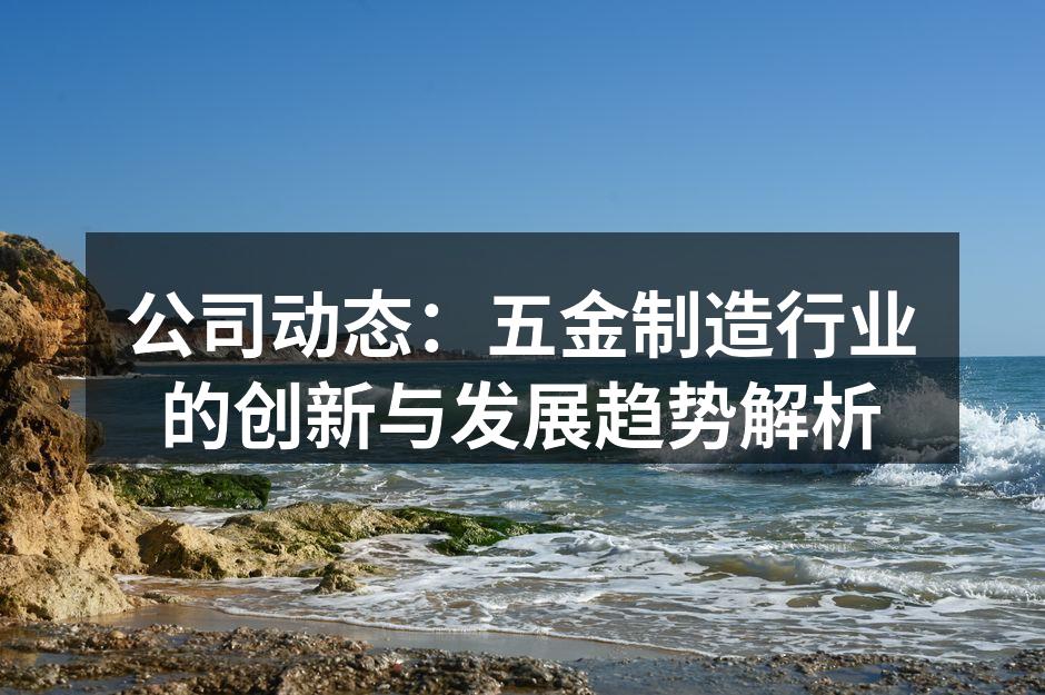 公司动态：五金制造行业的创新与发展趋势解析